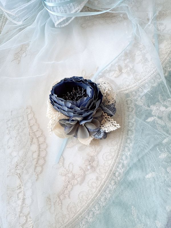 淡雅和熙手工立體花髮夾/別針 