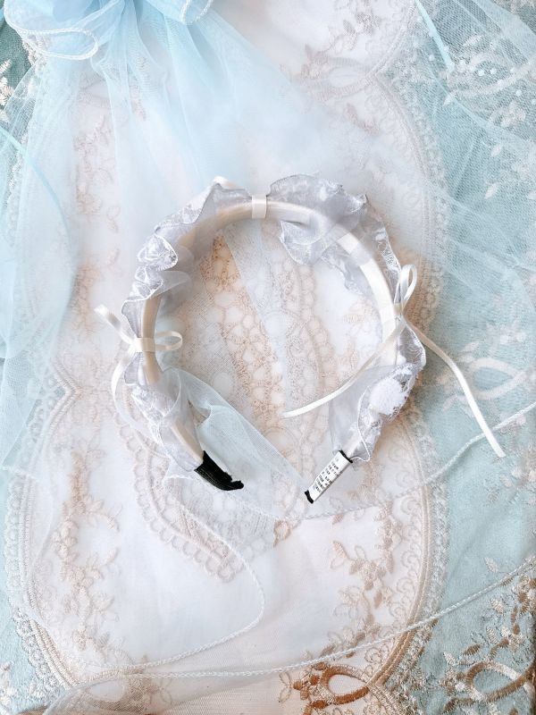 夢幻甜美蝴蝶結精緻蕾絲髮圈 