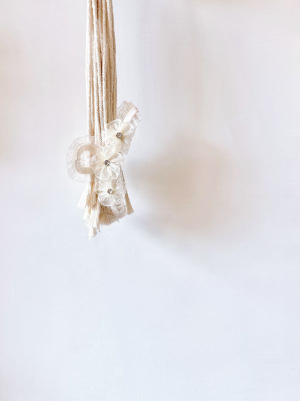 維多莉亞雪紡花朵公主波浪邊抓夾 