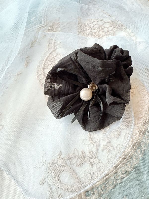 雪紡蝴蝶結簡約髮束 