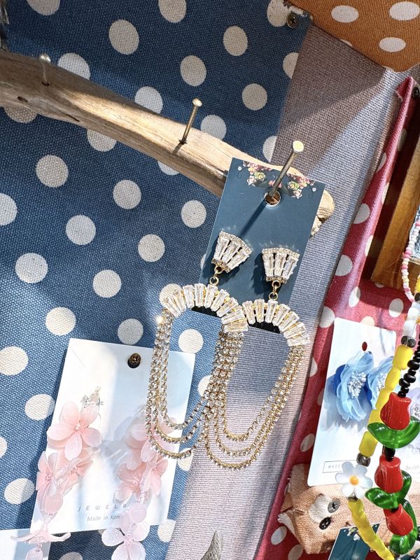 華麗流蘇圓弧耳環 