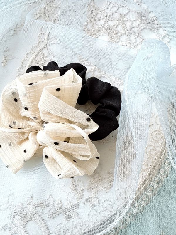 雪紡蝴蝶結簡約髮束 