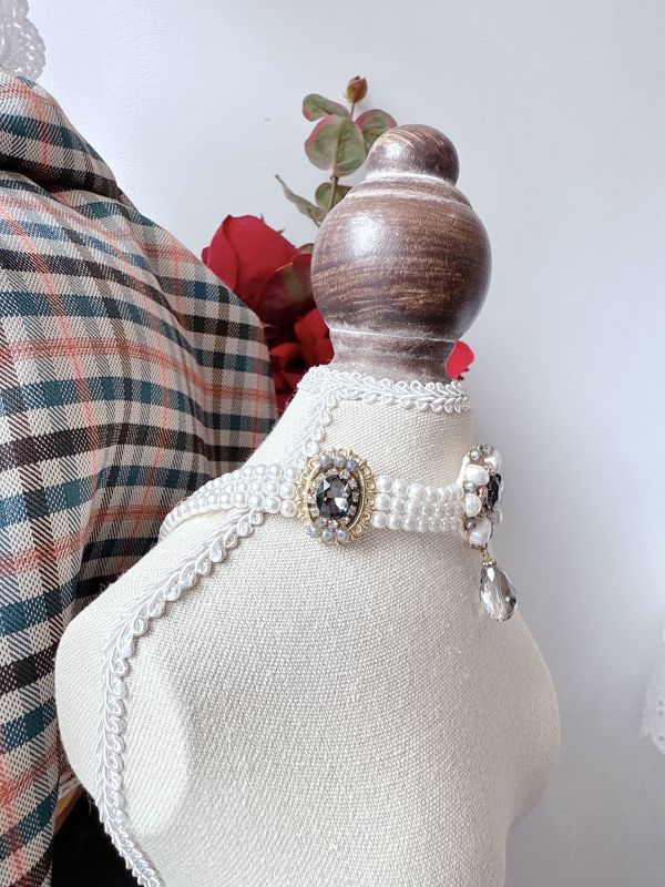 浪漫主義珠寶感珍珠頸鏈 