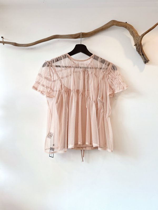 兩件式兩面穿彈性雪紡綁帶小罩衫 