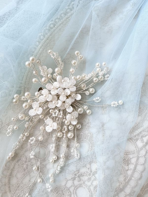 新娘頭飾樹酯散花髮夾 