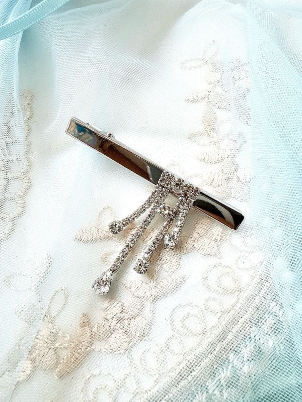 金屬流蘇水鑽個性髮夾壓夾 