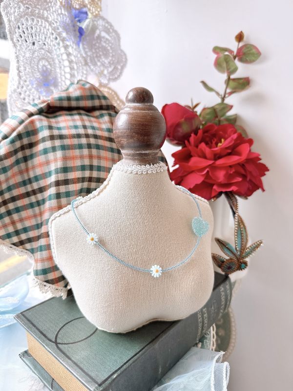 可愛糖果糖霜愛心小花短鏈 