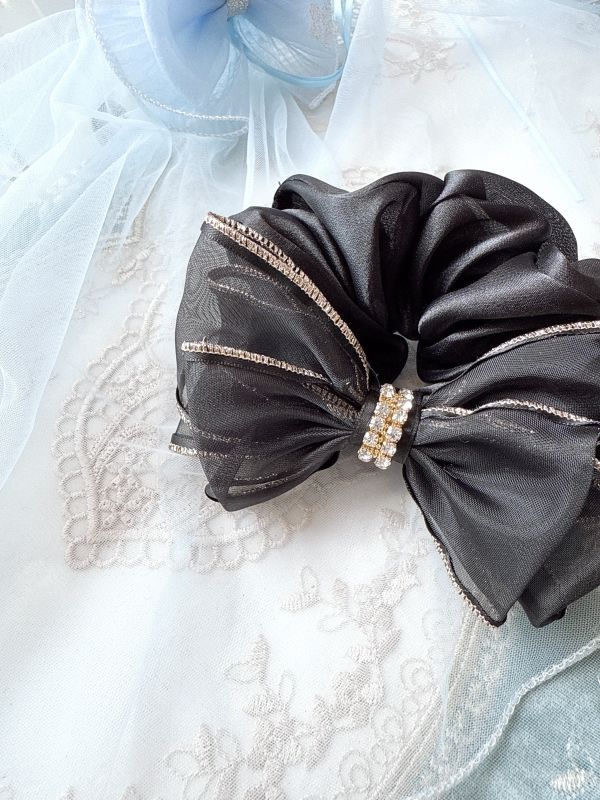 公主金邊蝴蝶結髮束 