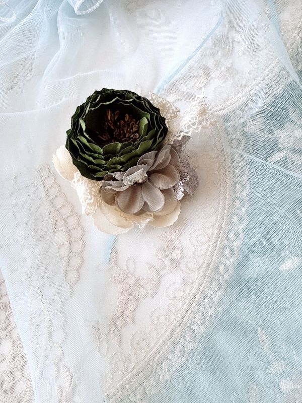 淡雅和熙手工立體花髮夾/別針 