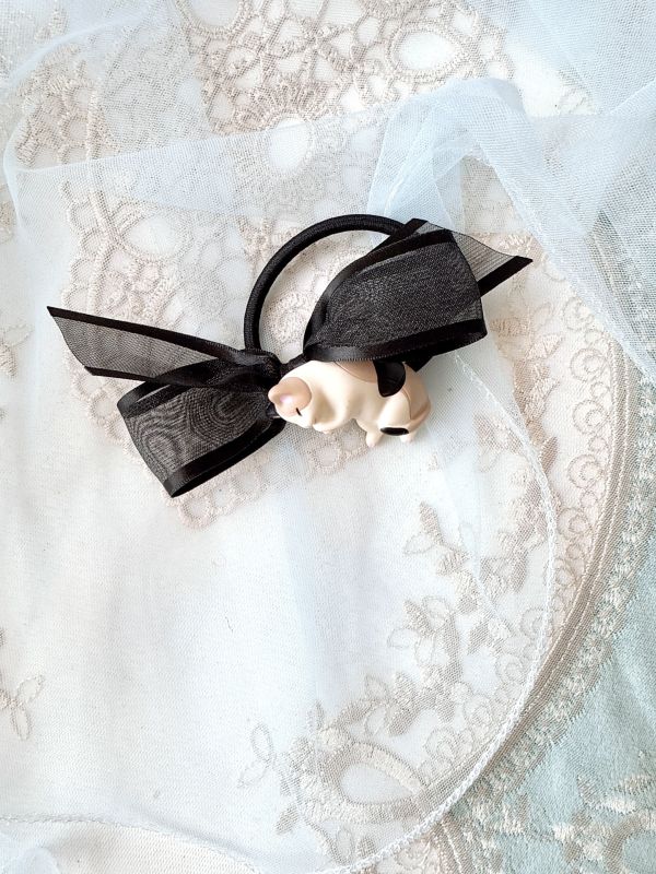 貓咪公仔蝴蝶結髮束 