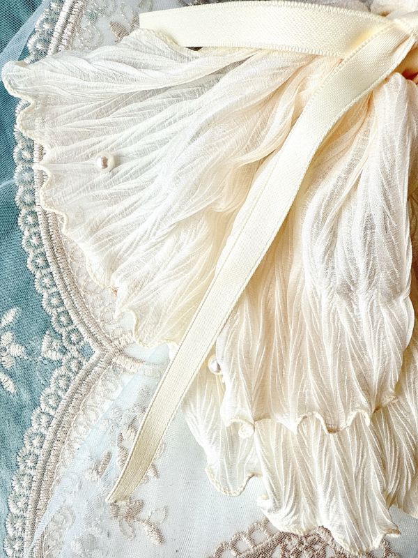 多層次蓬鬆感皺摺雪紡公主鯊魚夾/抓夾 