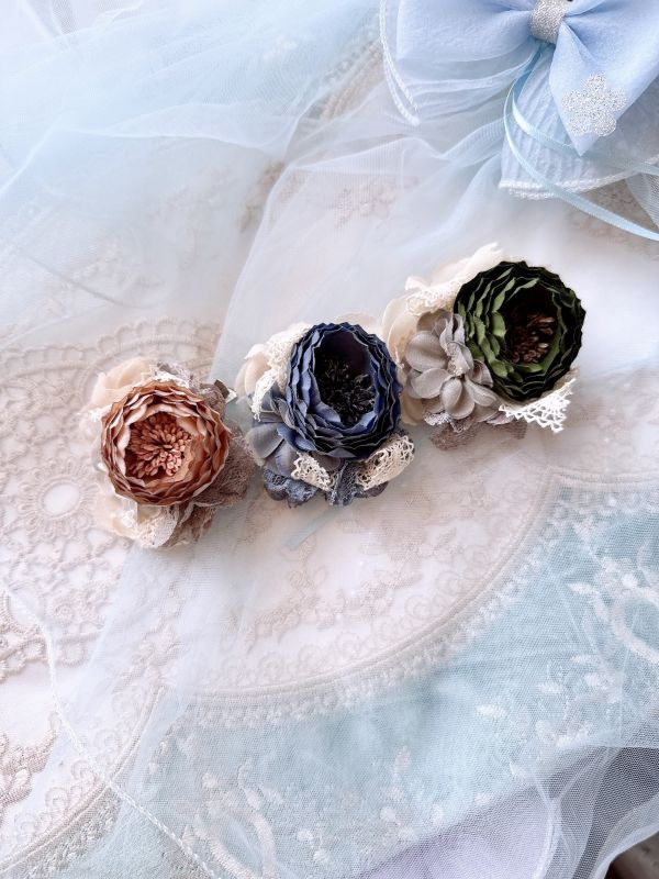 淡雅和熙手工立體花髮夾/別針 