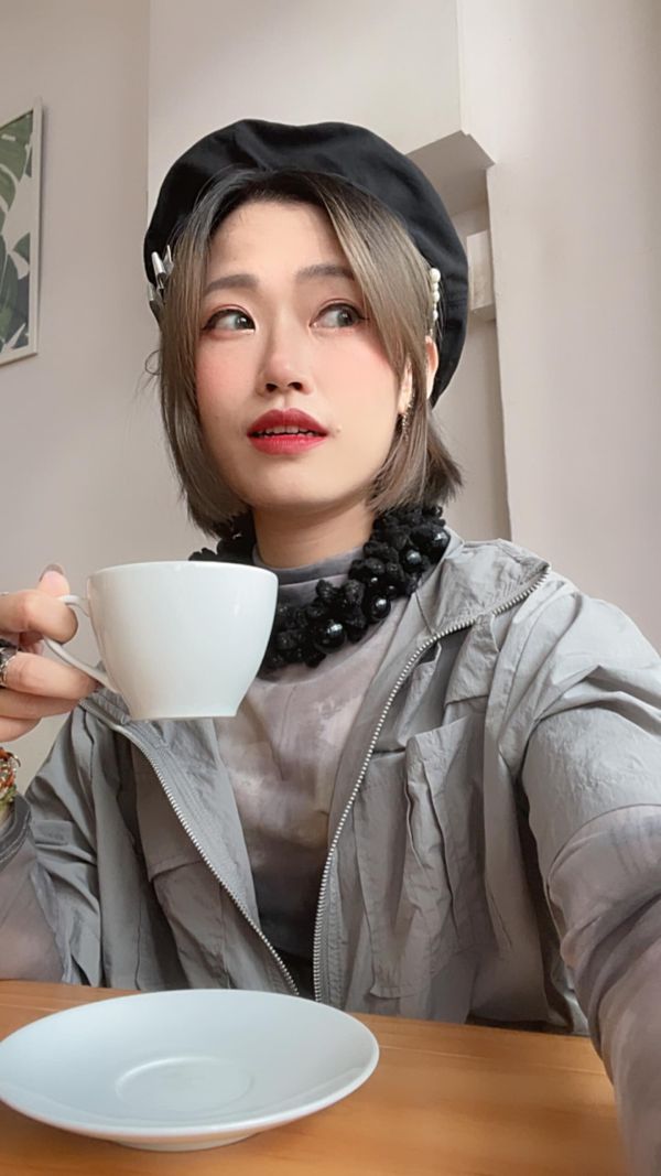 手工立體絨毛編織珍珠造型頸鏈 