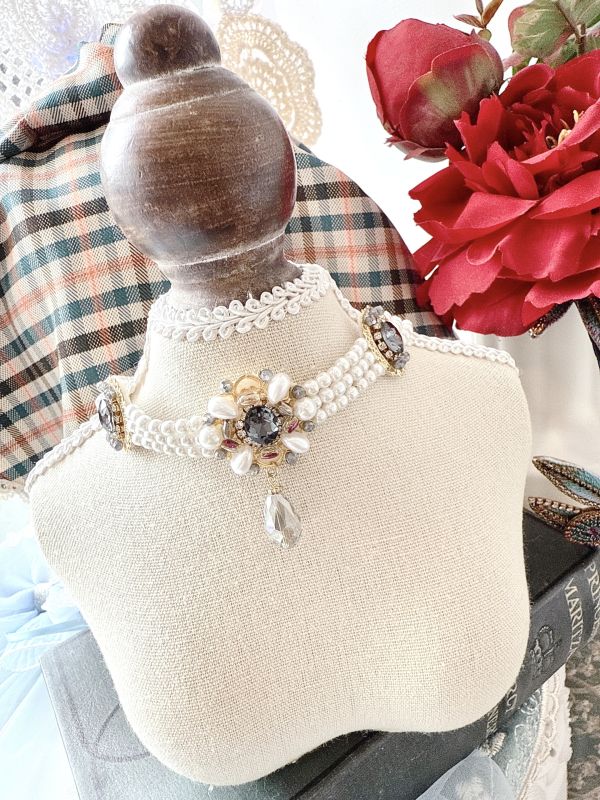 浪漫主義珠寶感珍珠頸鏈 