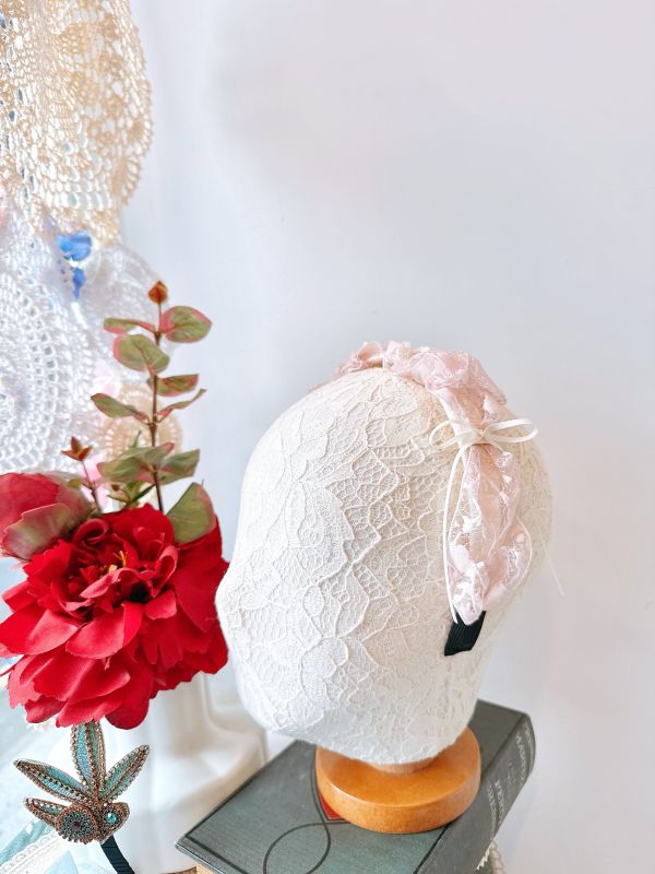 夢幻甜美蝴蝶結精緻蕾絲髮圈 