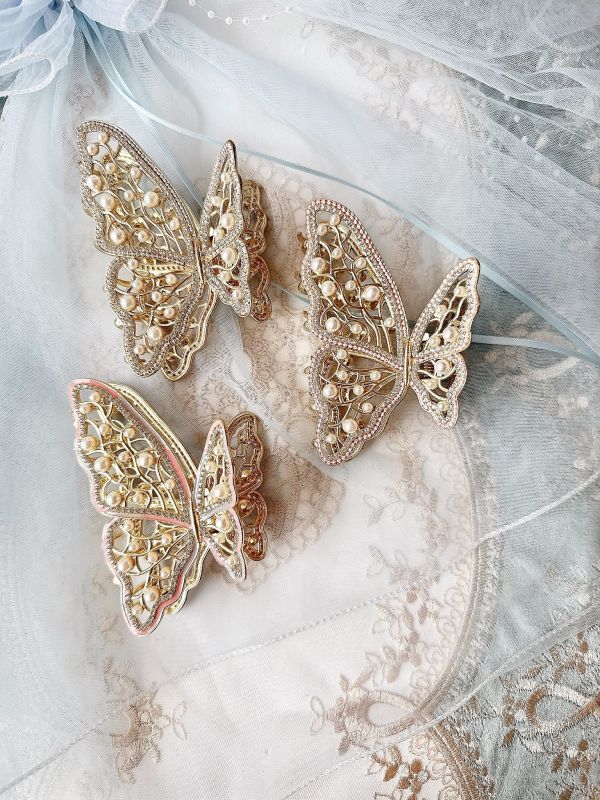 珍珠精緻華麗款金屬抓夾 