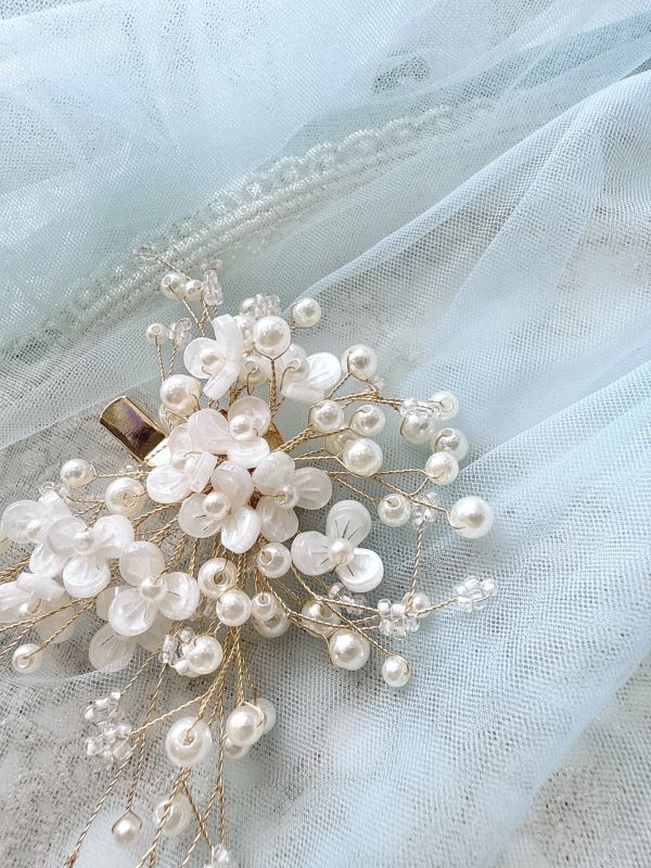 新娘頭飾樹酯散花髮夾 