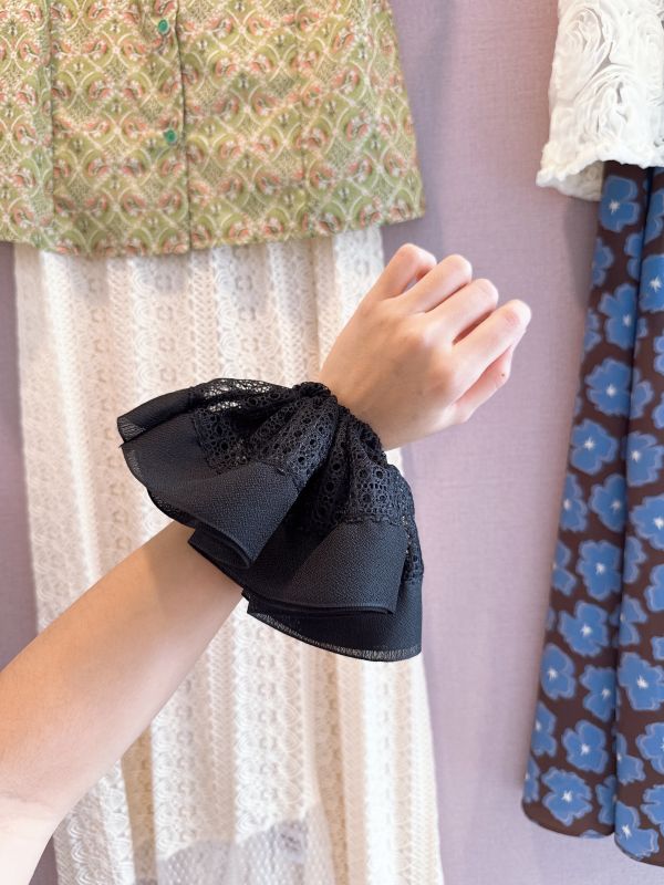 蕾絲拼緞面高質感大髮束 