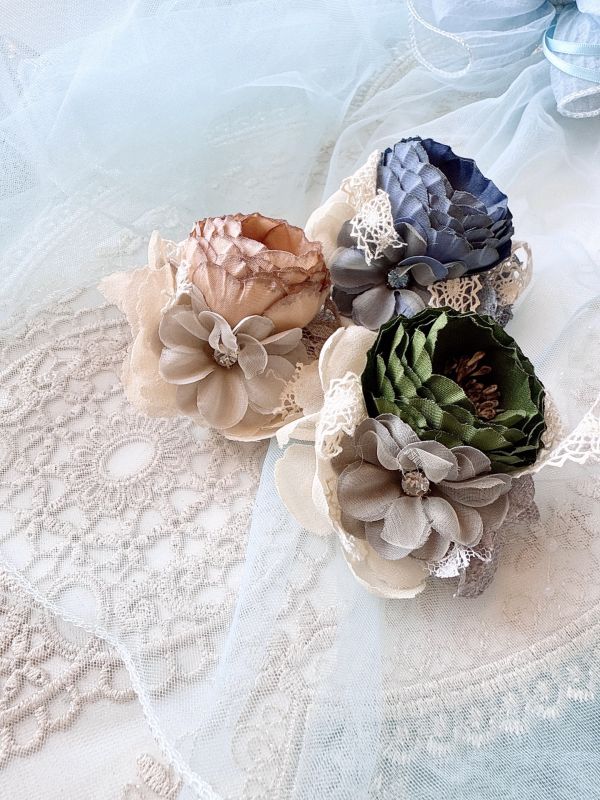 淡雅和熙手工立體花髮夾/別針 