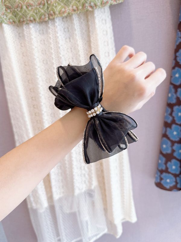 公主金邊蝴蝶結髮束 