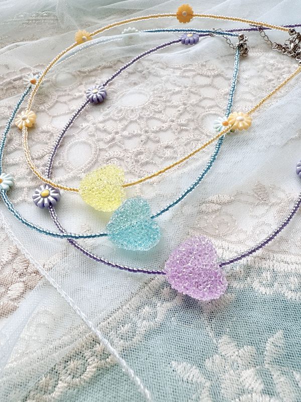 可愛糖果糖霜愛心小花短鏈 