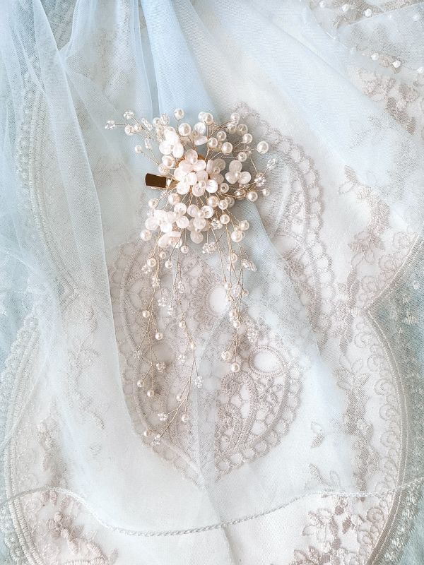 新娘頭飾樹酯散花髮夾 