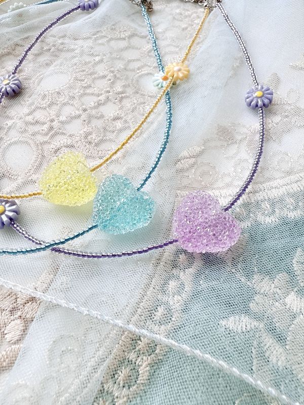 可愛糖果糖霜愛心小花短鏈 