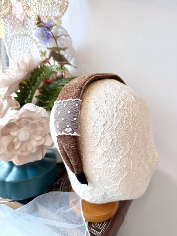 簡約鄰家氣質點點厚棉寬髮箍 