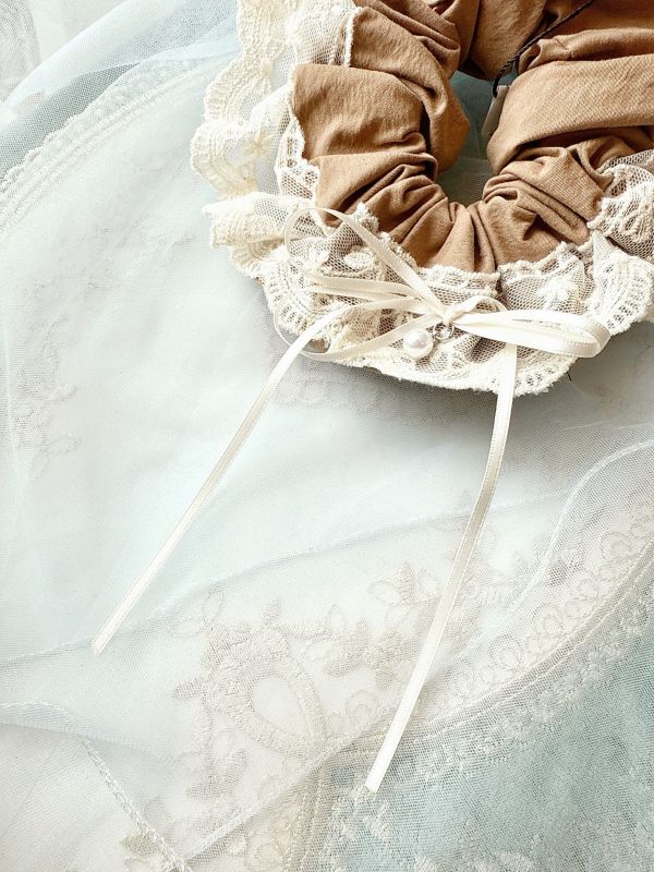 蕾絲花圈蝴蝶結緞帶大腸圈 