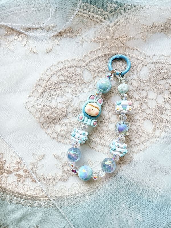 超可愛彩光串珠手機吊飾/掛墜 