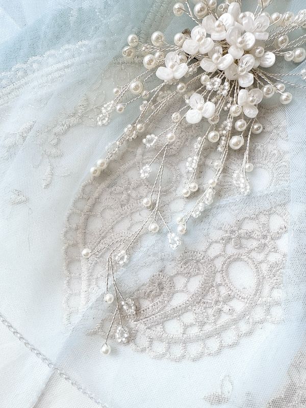 新娘頭飾樹酯散花髮夾 