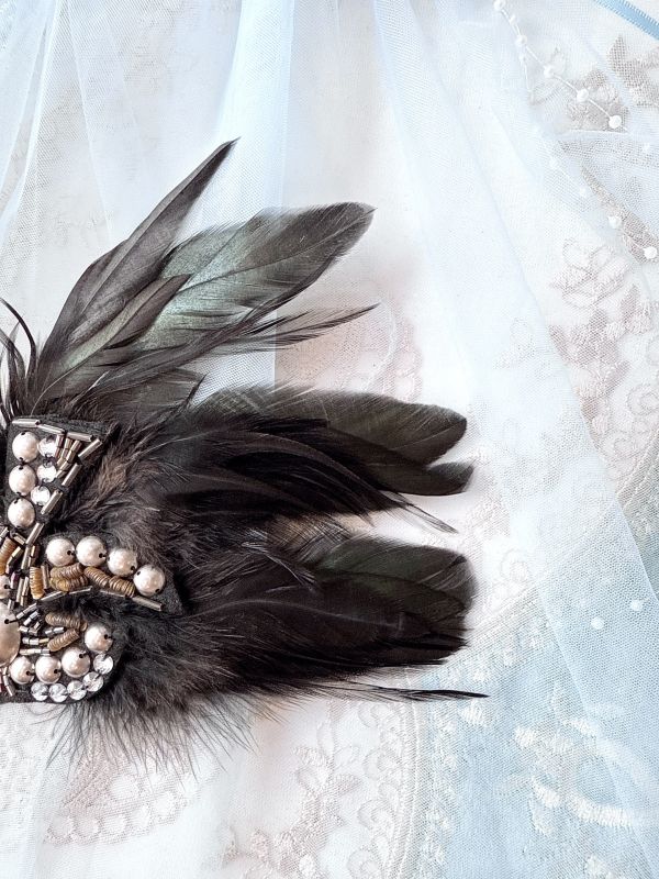 優雅個性羽毛髮夾 