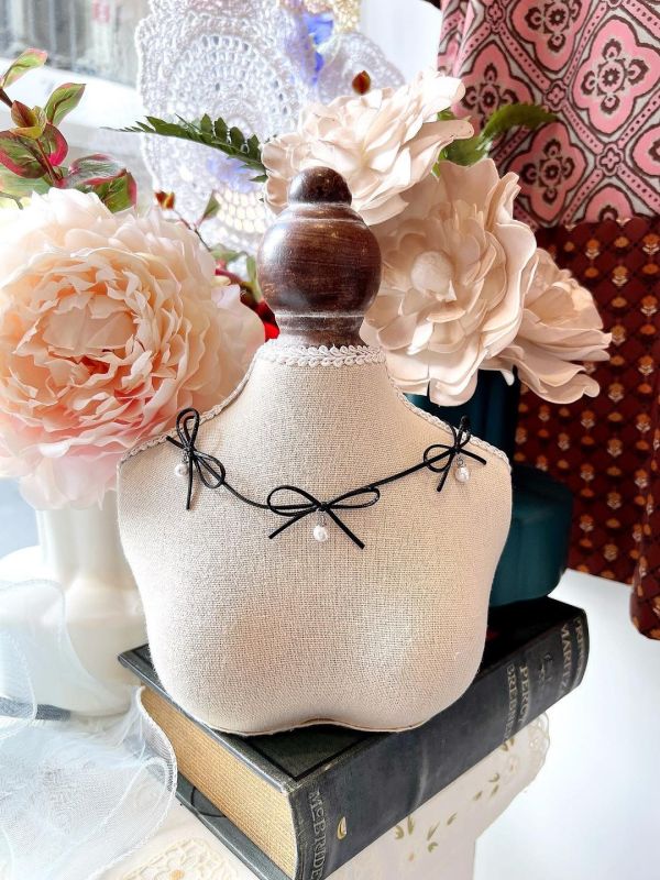 蝴蝶結珍珠頸鏈 