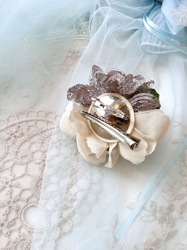 淡雅和熙手工立體花髮夾/別針 