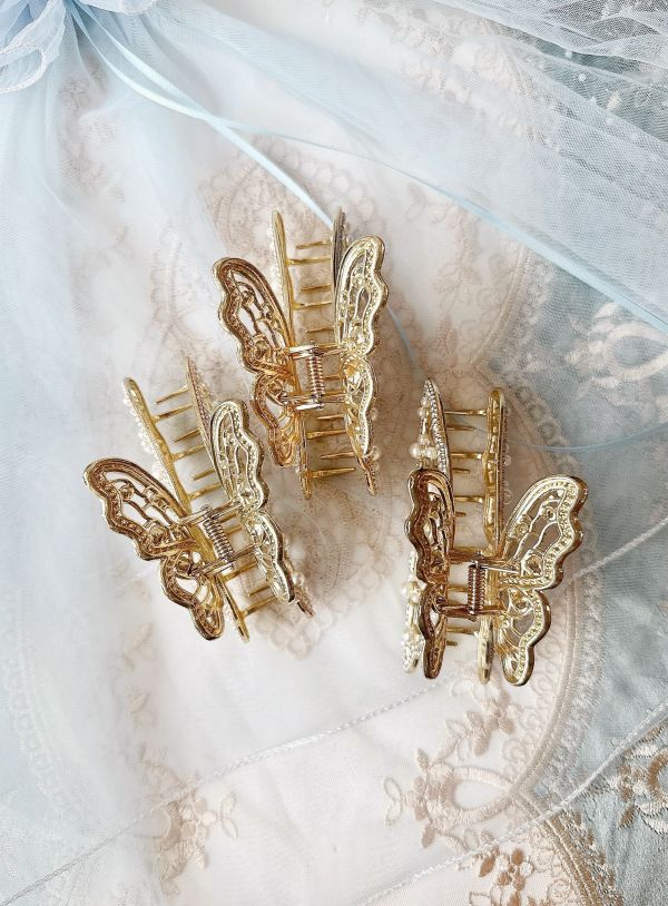 珍珠精緻華麗款金屬抓夾 