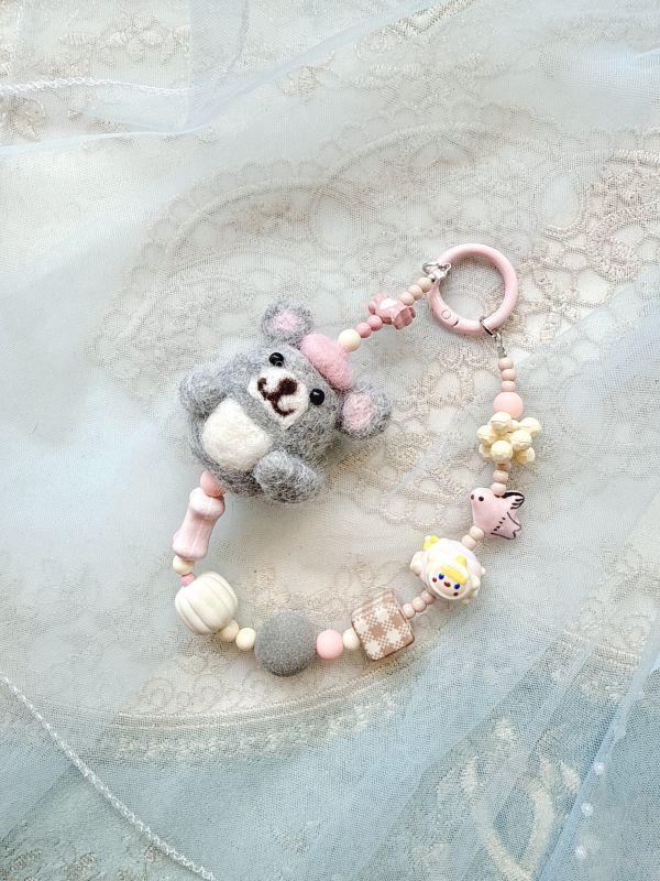 韓國手工羊毛氈/娃娃串出吊墜 