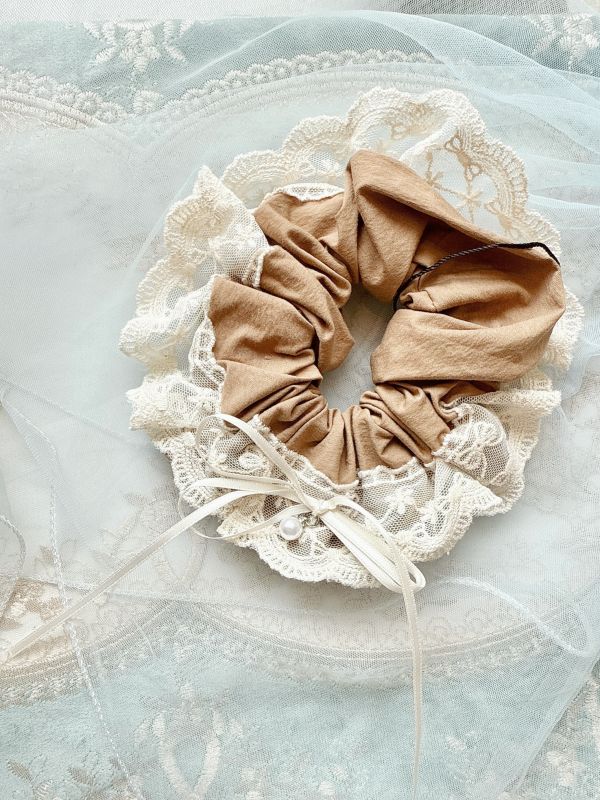 蕾絲花圈蝴蝶結緞帶大腸圈 