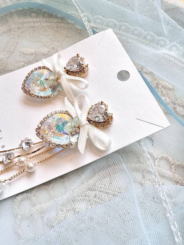 奢華氣質不對稱垂墜耳環 