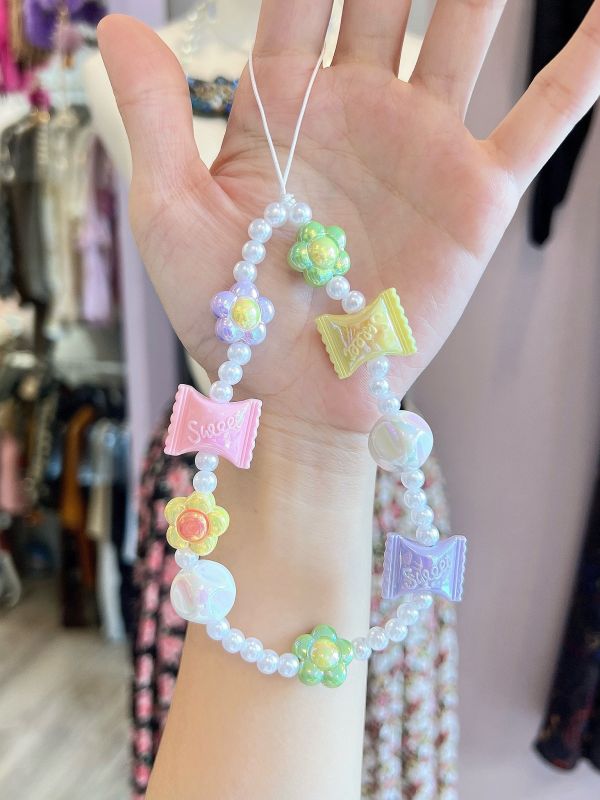 彩色糖果小花吊飾 