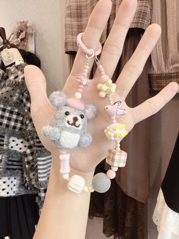 韓國手工羊毛氈/娃娃串出吊墜 