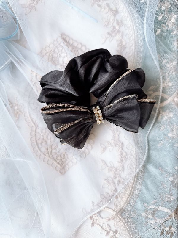 公主金邊蝴蝶結髮束 