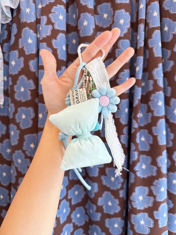 胖嘟嘟蝴蝶結可愛日系感吊飾/掛飾 