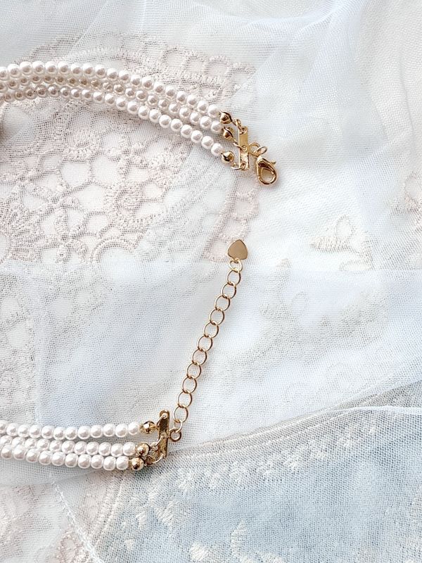 浪漫主義珠寶感珍珠頸鏈 