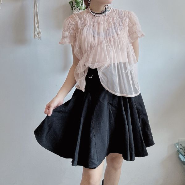 韓國修身挺版學生感帥性短裙 