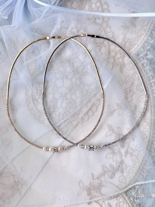 圓形金屬感簡約鋯石項鍊 