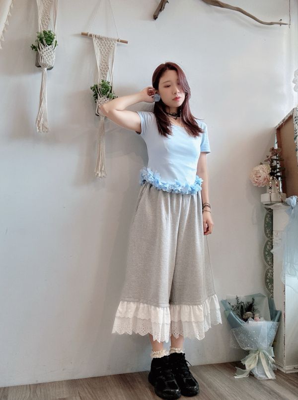 手工設計花朵綻放漸層感立體鋼針耳環 