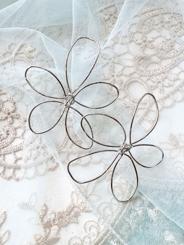 金屬線條簡約大花朵 
