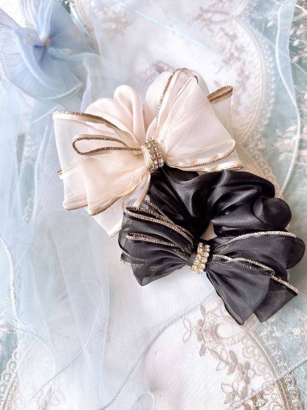 公主金邊蝴蝶結髮束 