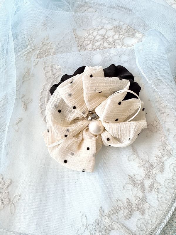 雪紡蝴蝶結簡約髮束 