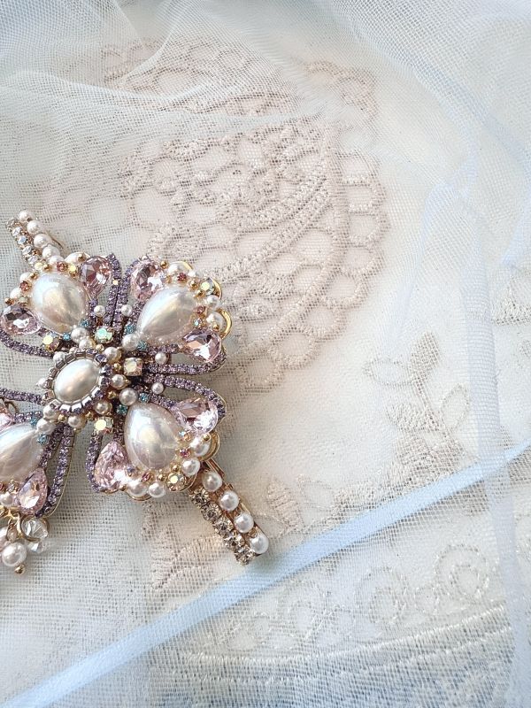 歐式宮廷浮華公主彈跳夾 